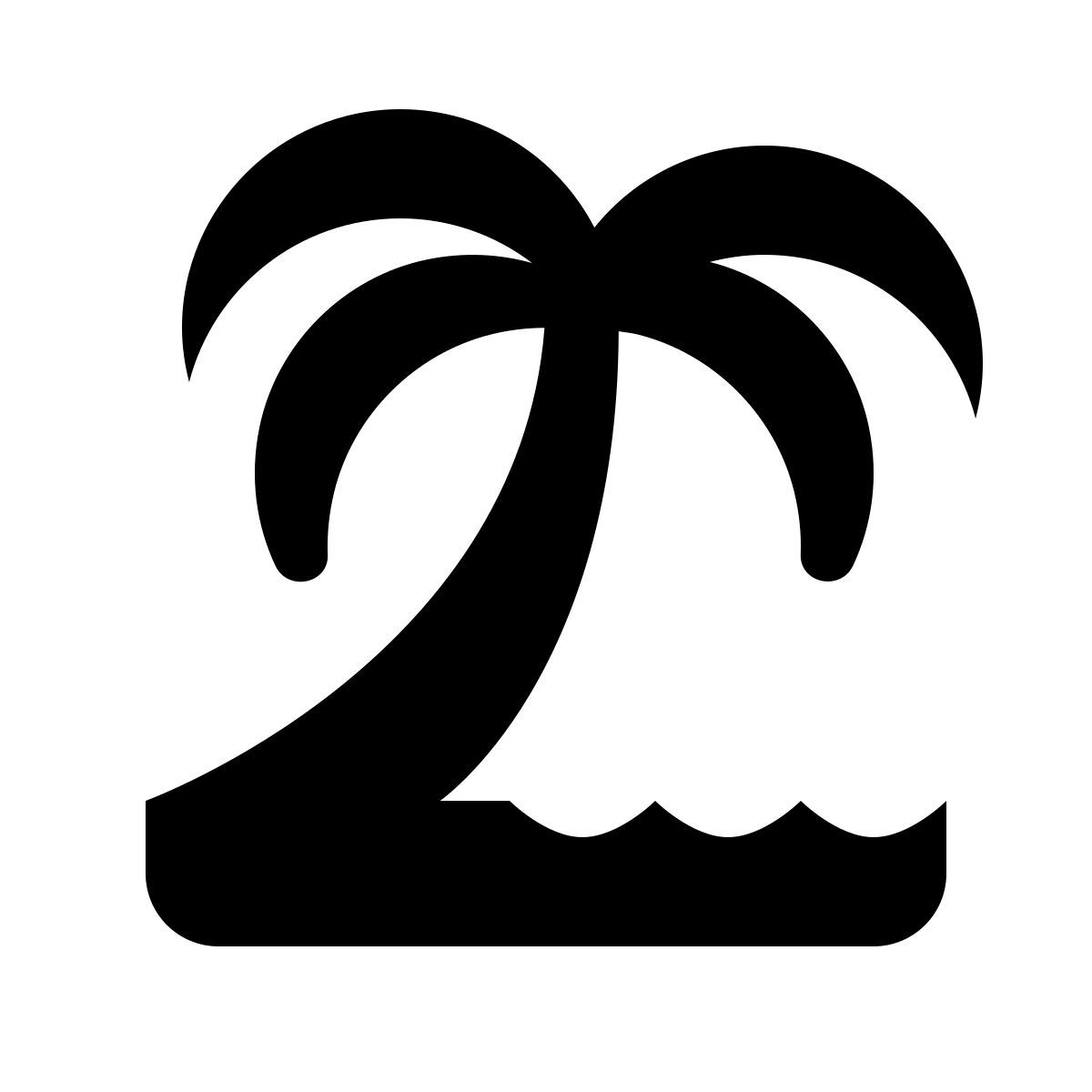 ios 17 glyph style 바닷가 icon