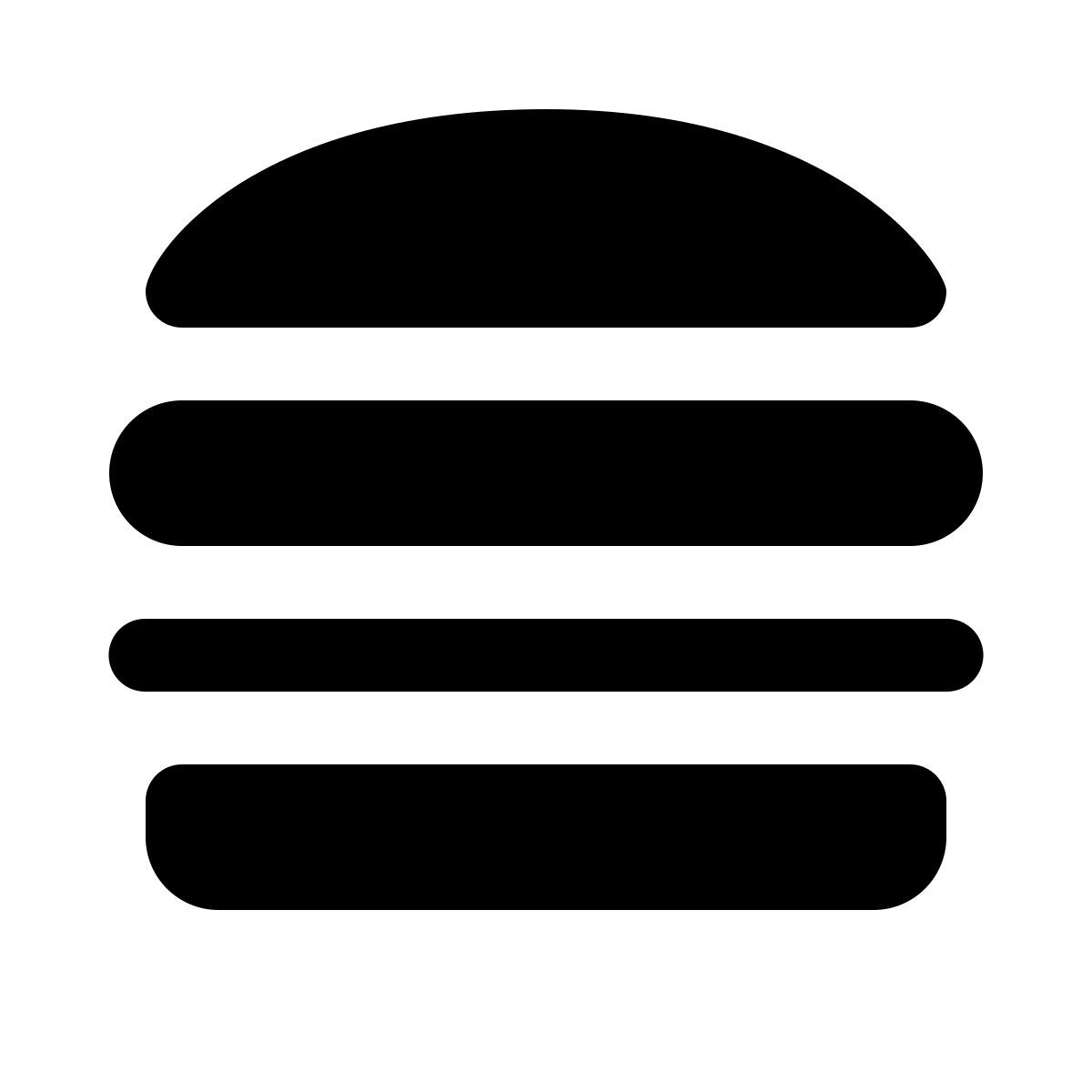 ios 17 glyph style 牛肉汉堡 icon