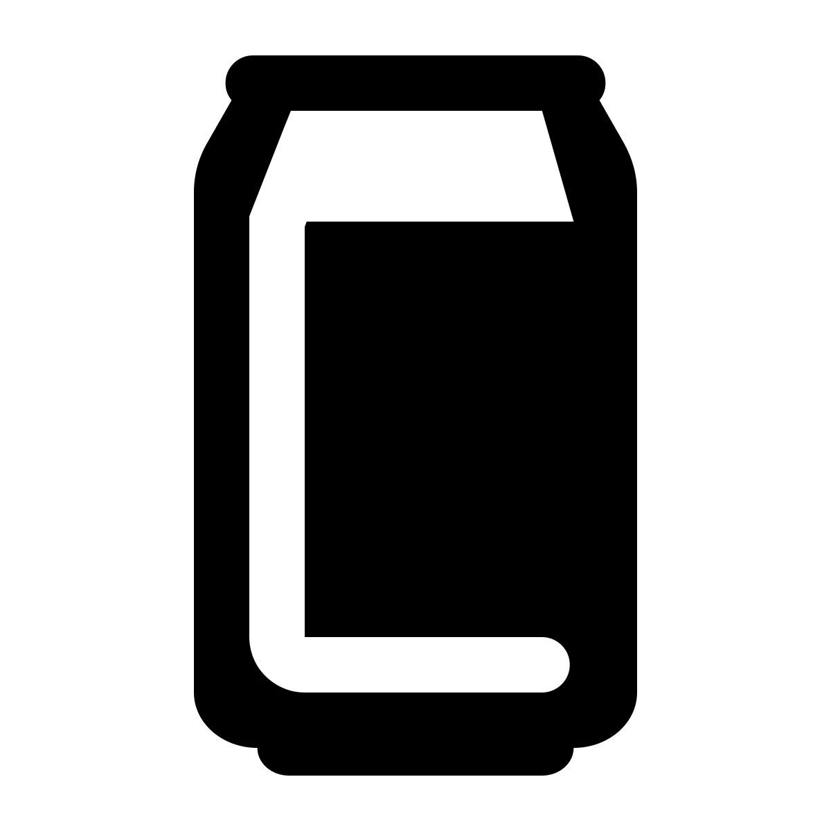 ios 17 glyph style bote de cerveza icon