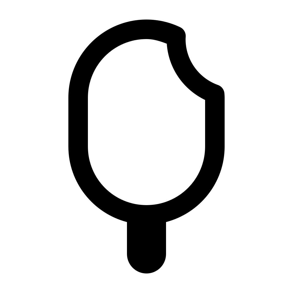 ios 17 glyph style gebissener eis pop icon