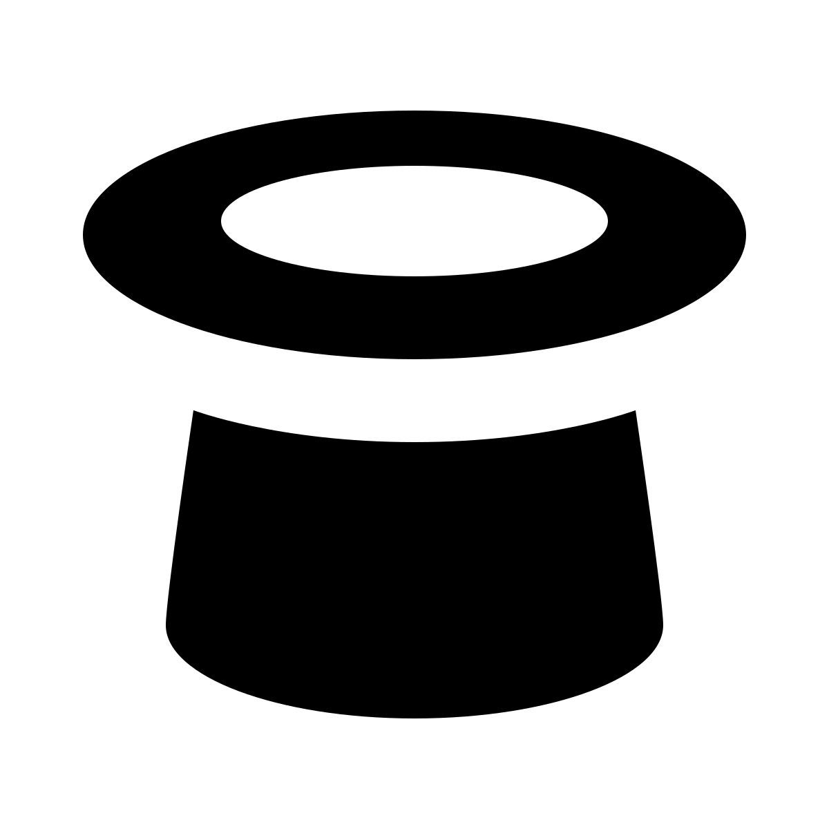 ios 17 glyph style 黑帽 icon