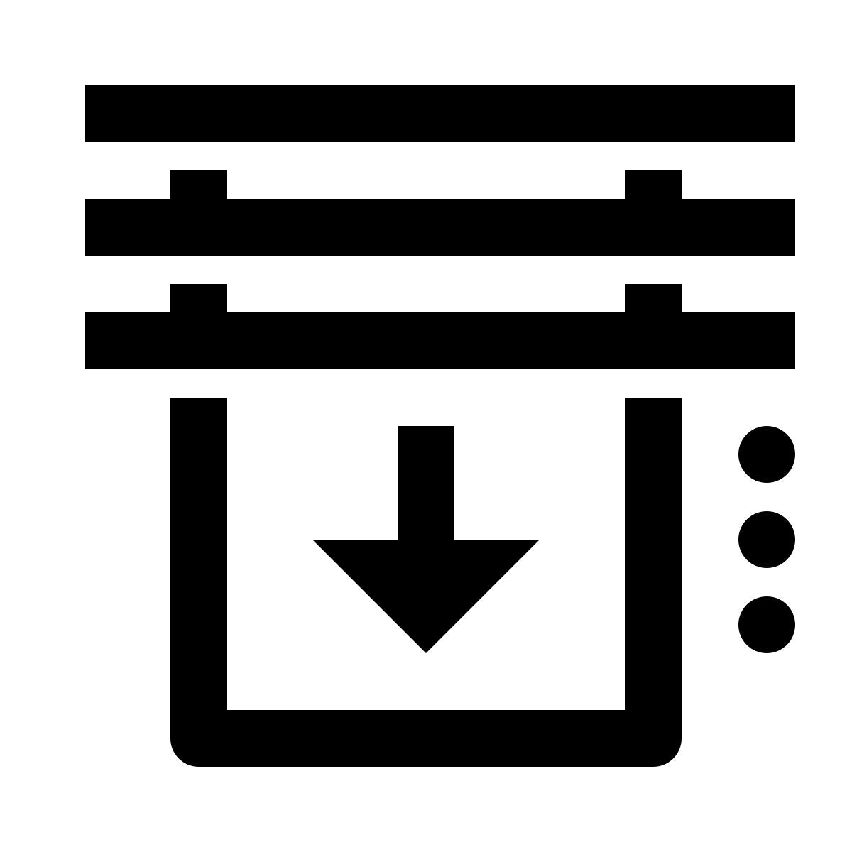 ios 17 glyph style fermeture des volets icon