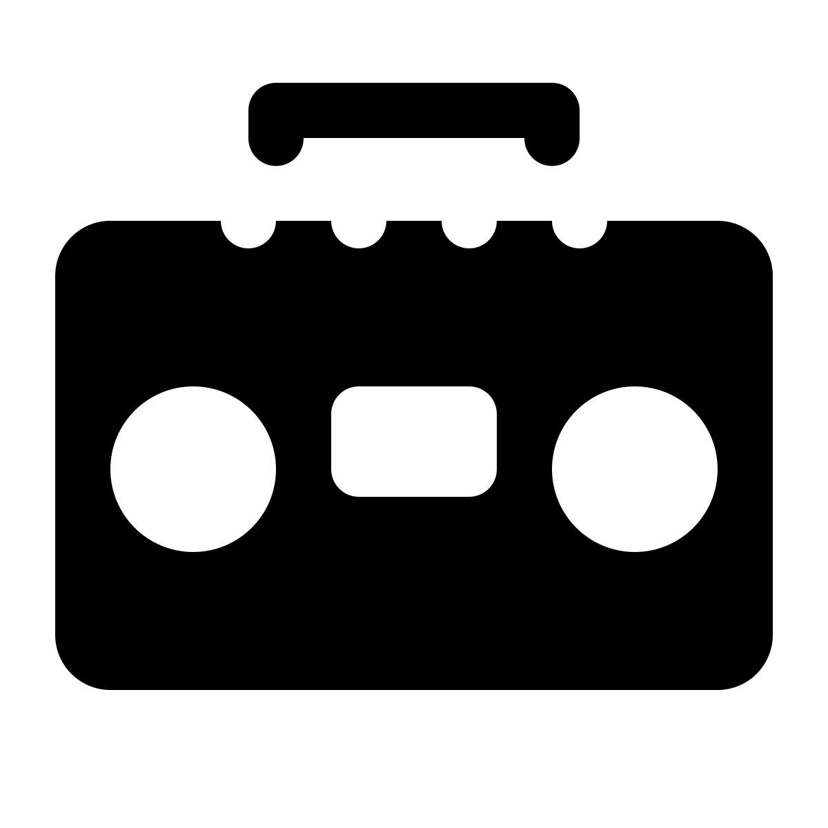 ios 17 glyph style stereo portatile icon