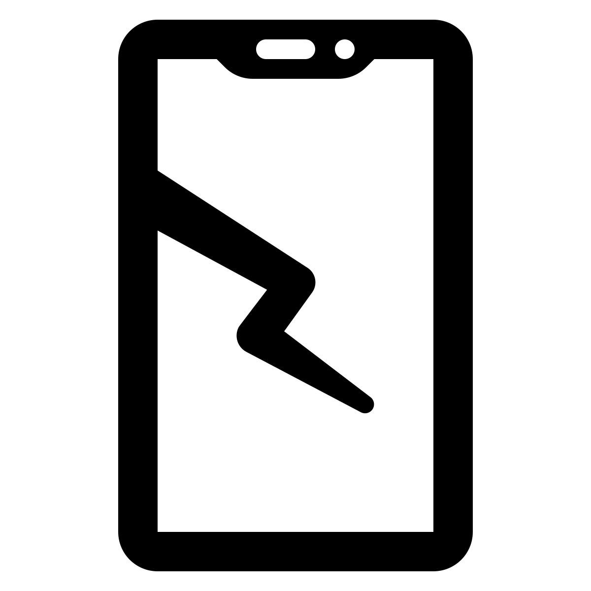 ios 17 glyph style téléphone cassé icon