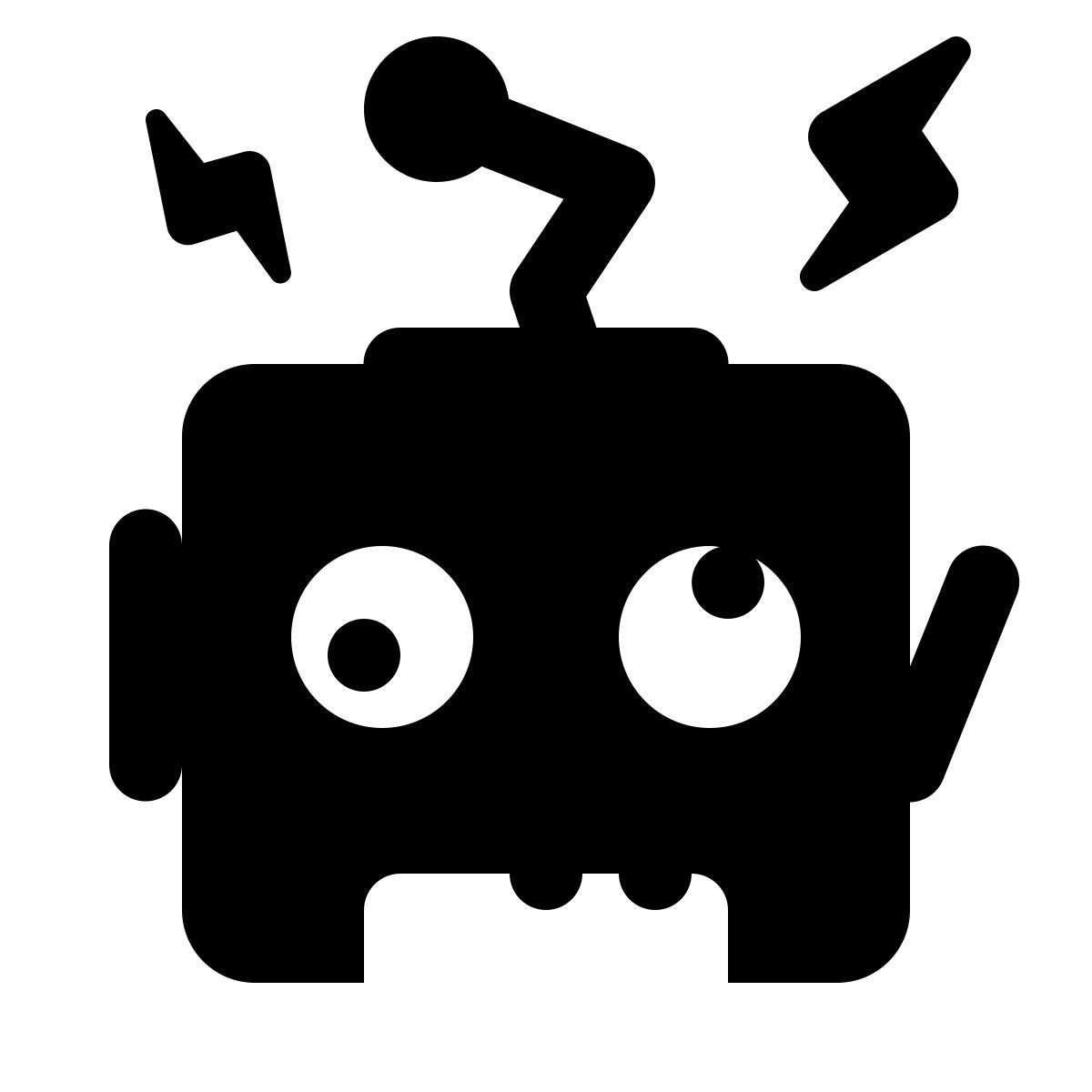 ios 17 glyph style robot roto icon