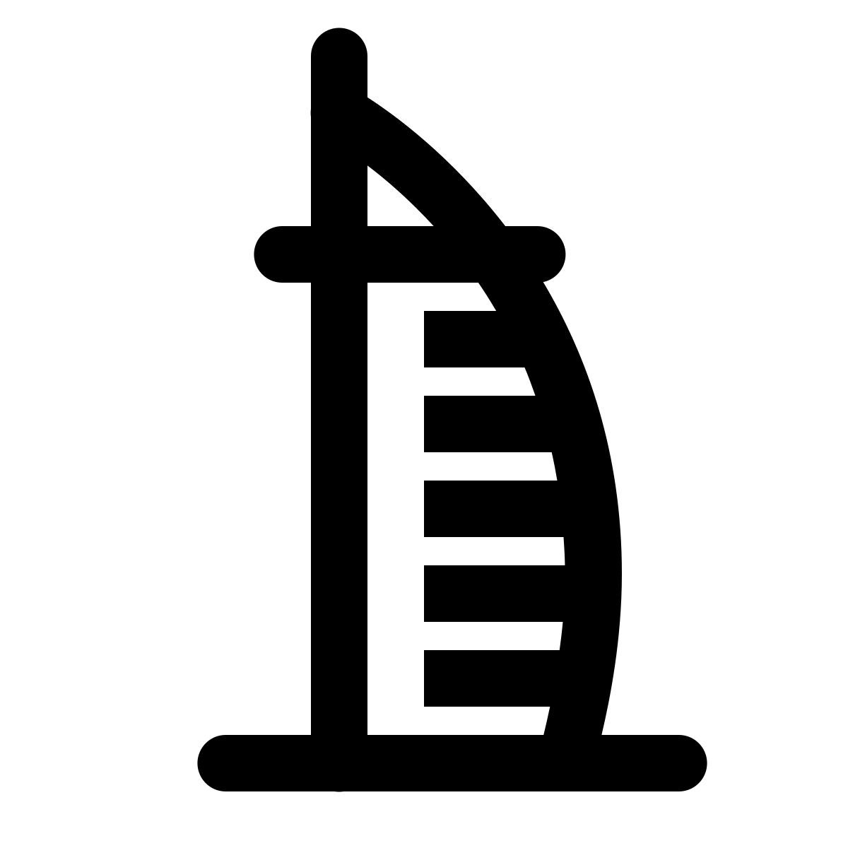 ios 17 glyph style burj al arab icon
