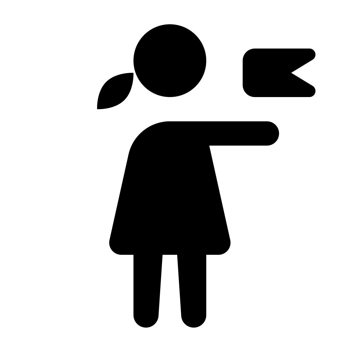 ios 17 glyph style mujer de negocios icon