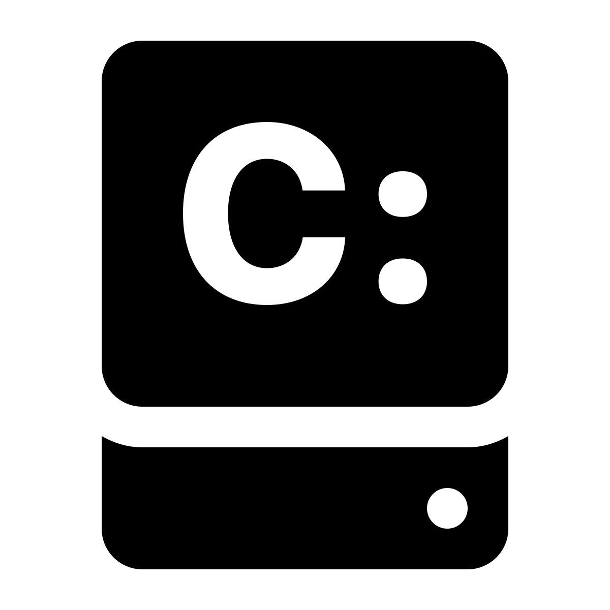 ios 17 glyph style c drive 2 icon