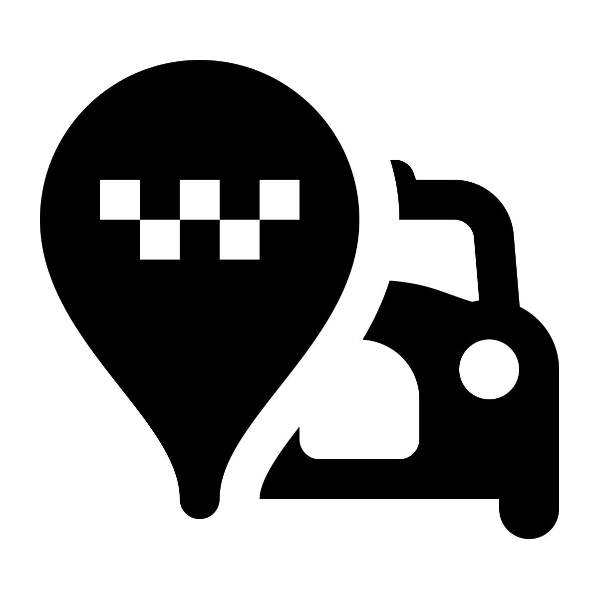 ios 17 glyph style cab stand icon