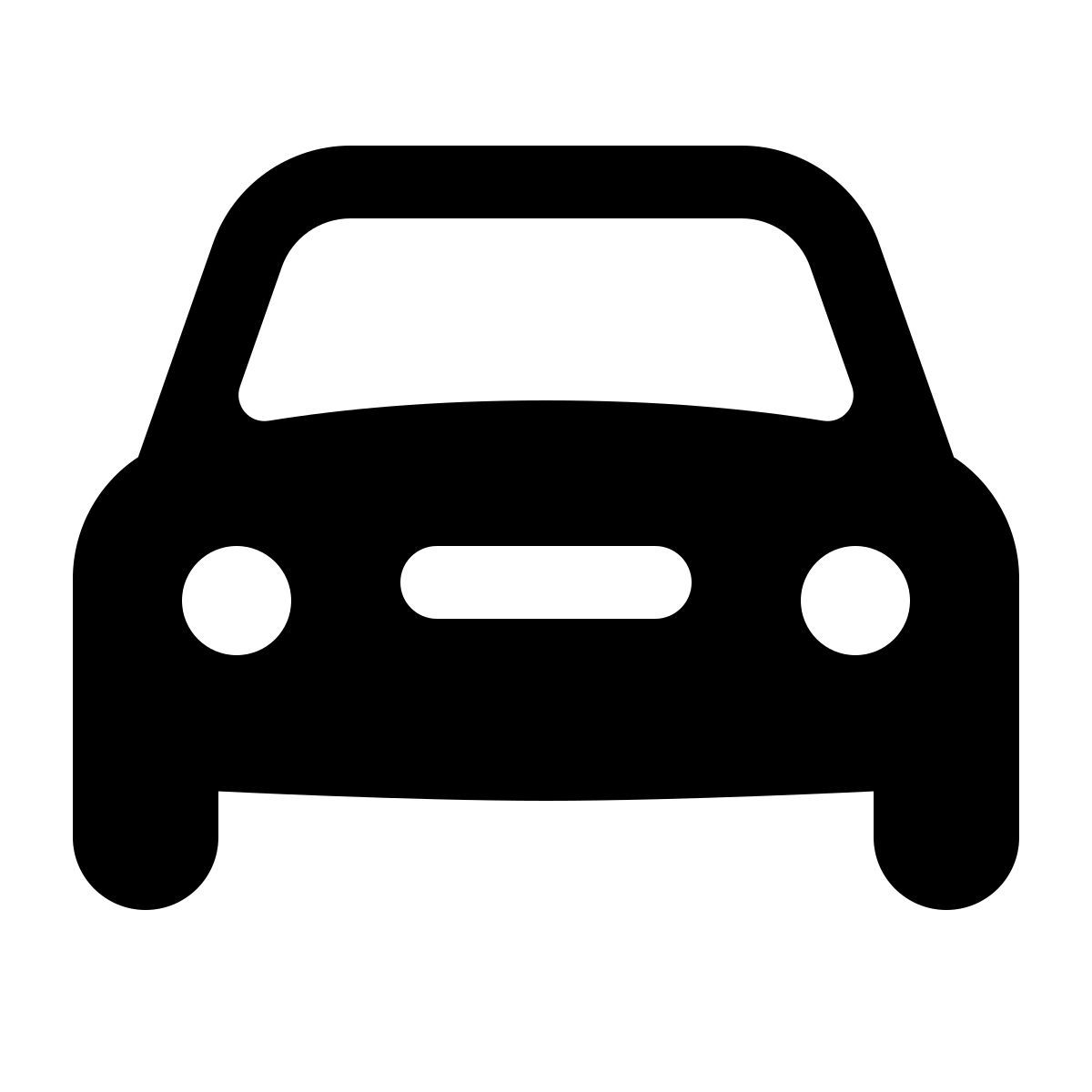 ios 17 glyph style 汽车 icon