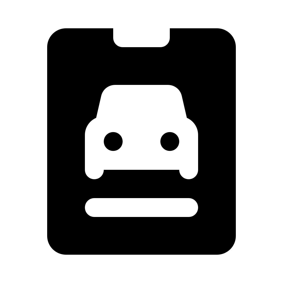 ios 17 glyph style car badge icon