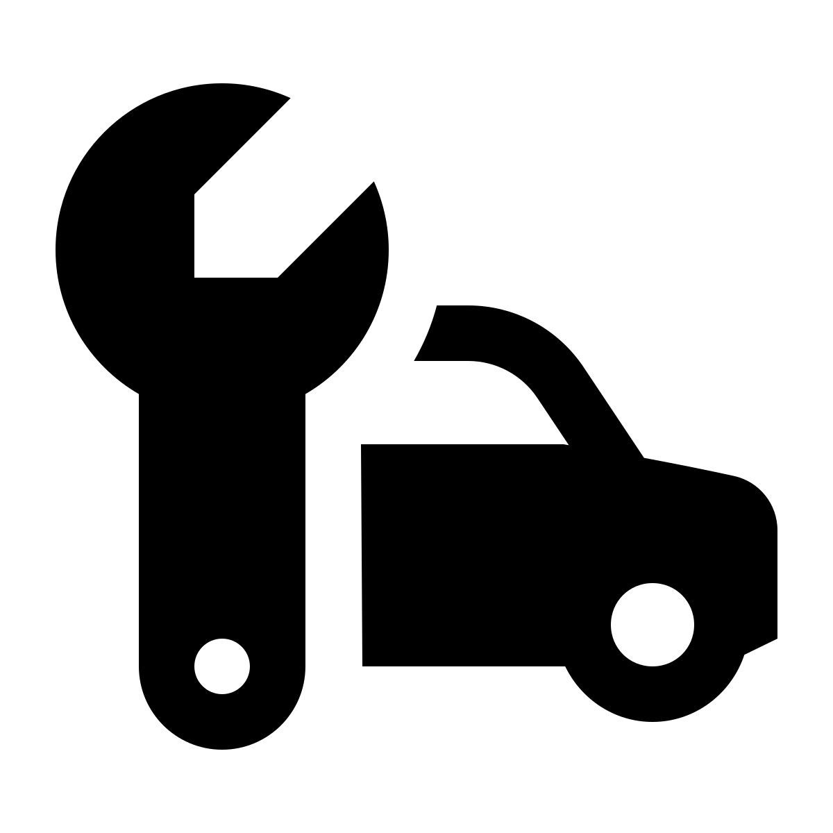 ios 17 glyph style car service icon