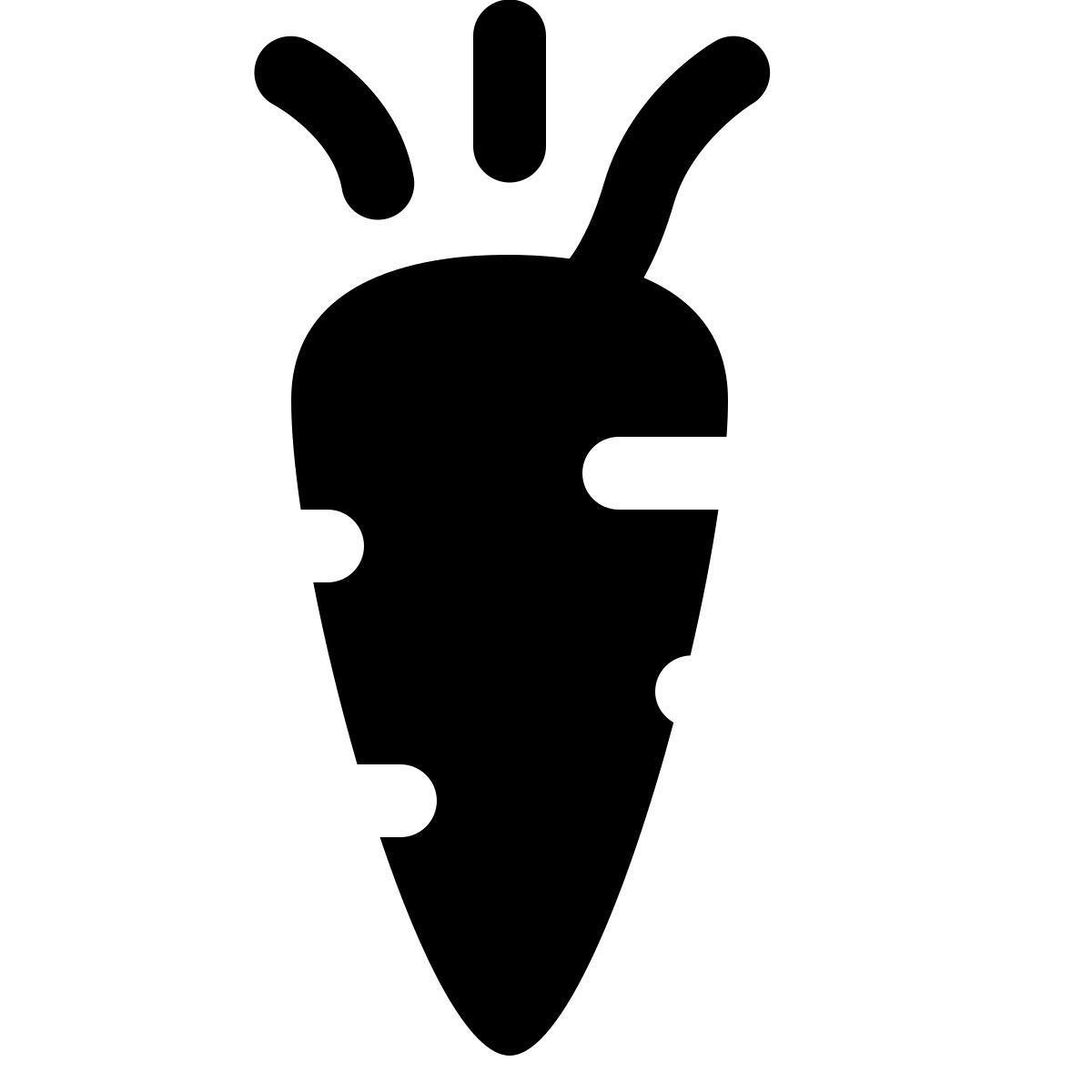 ios 17 glyph style 胡萝卜 icon