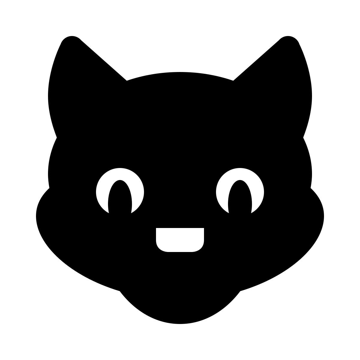 ios 17 glyph style 猫头 icon