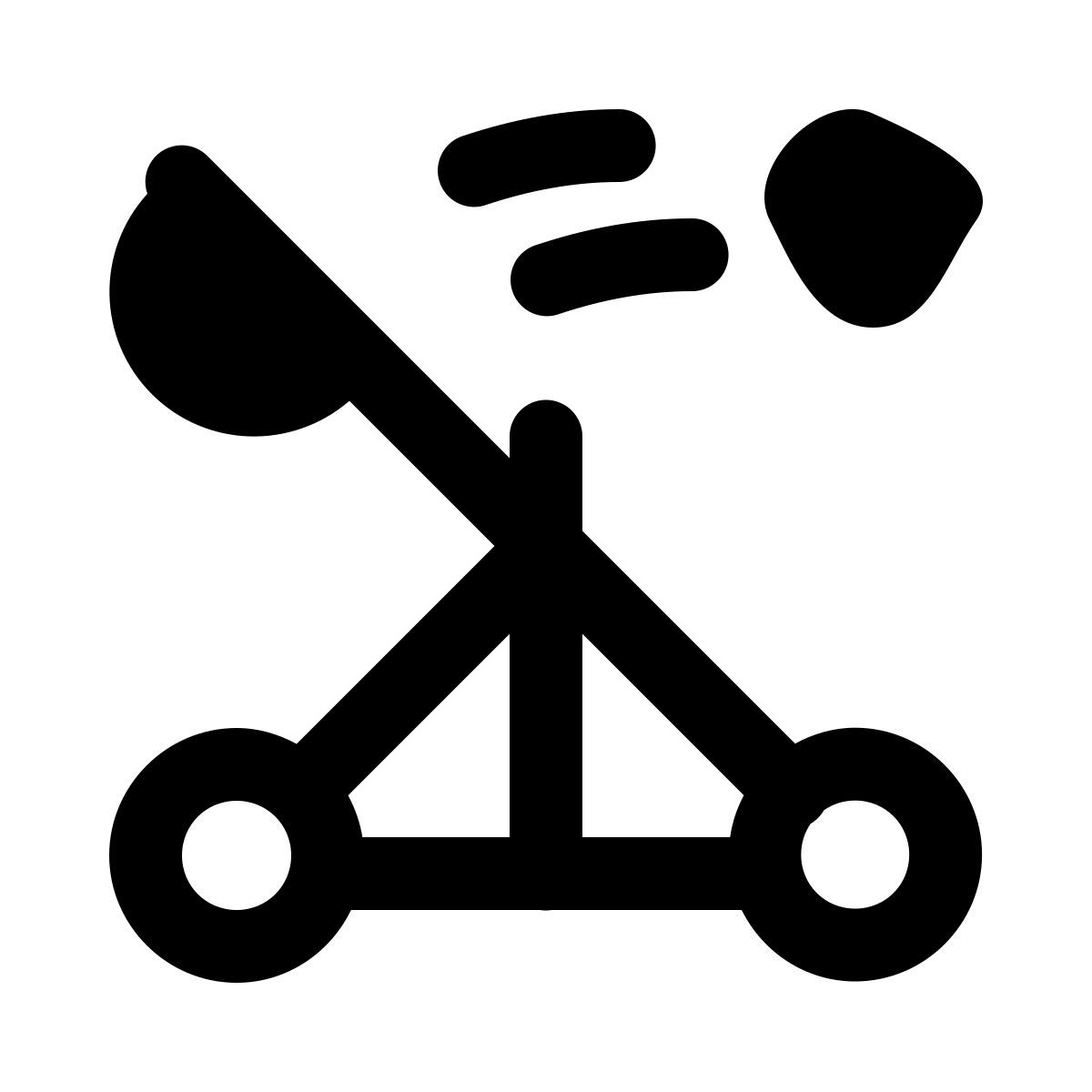 ios 17 glyph style catapulta de fuego icon