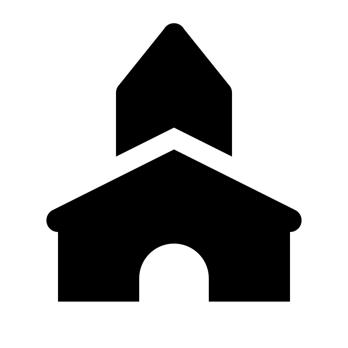 ios 17 glyph style 教堂 icon