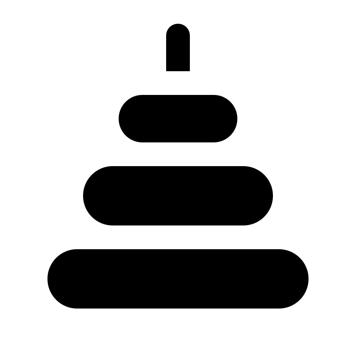 ios 17 glyph style pirámide de niños icon