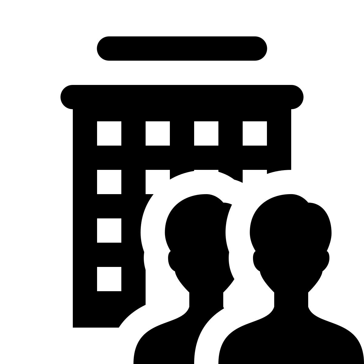 ios 17 glyph style 客户公司 icon