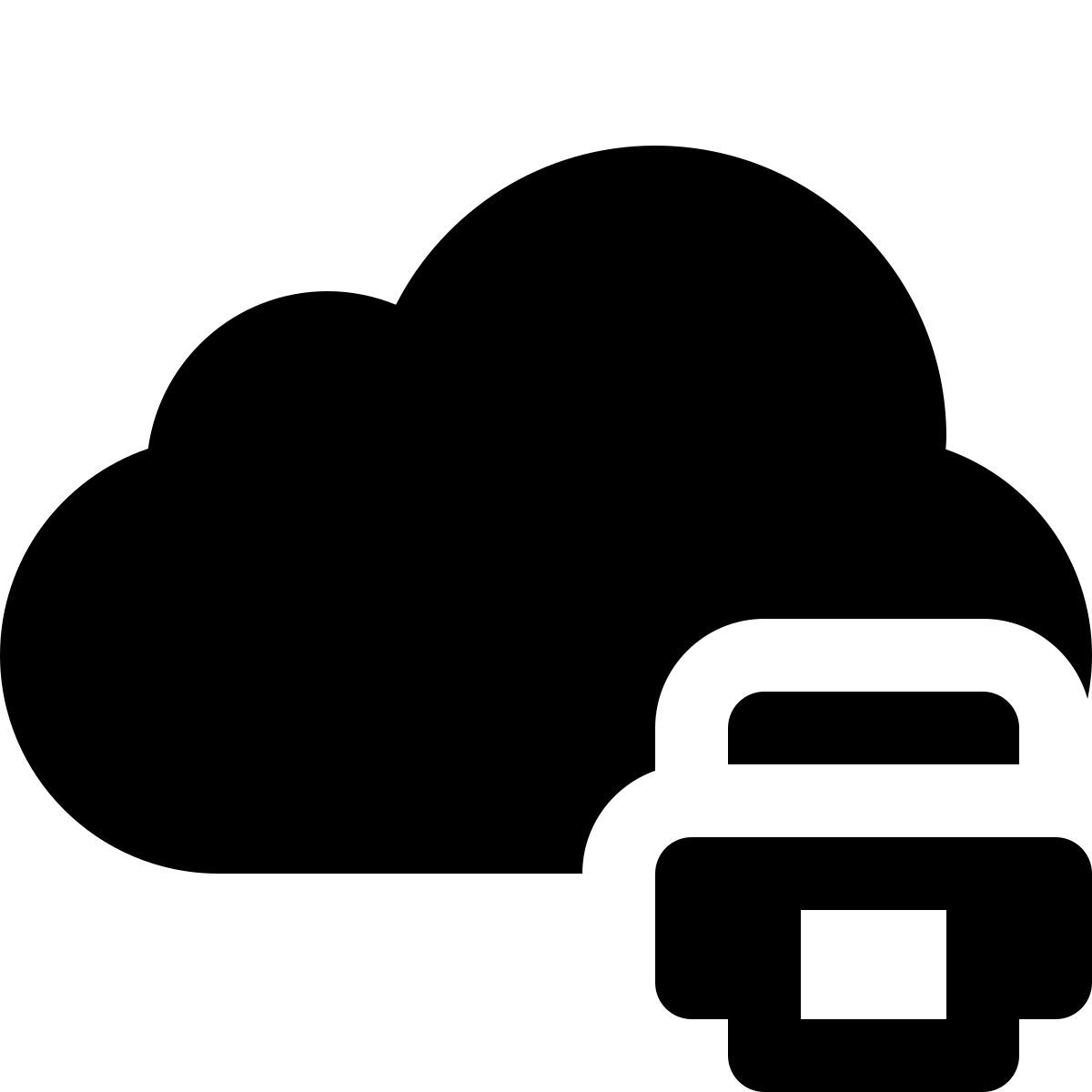 ios 17 glyph style cloud print icon