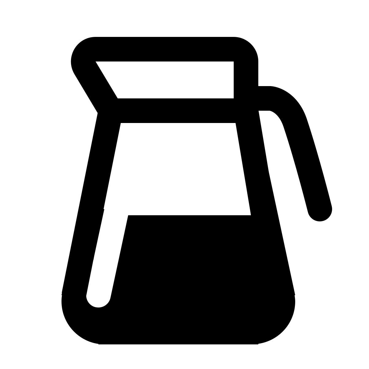 ios 17 glyph style 커피 포트 icon