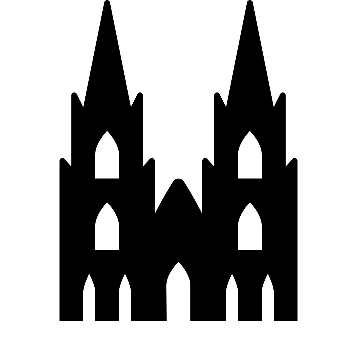 ios 17 glyph style catedral de colonia icon