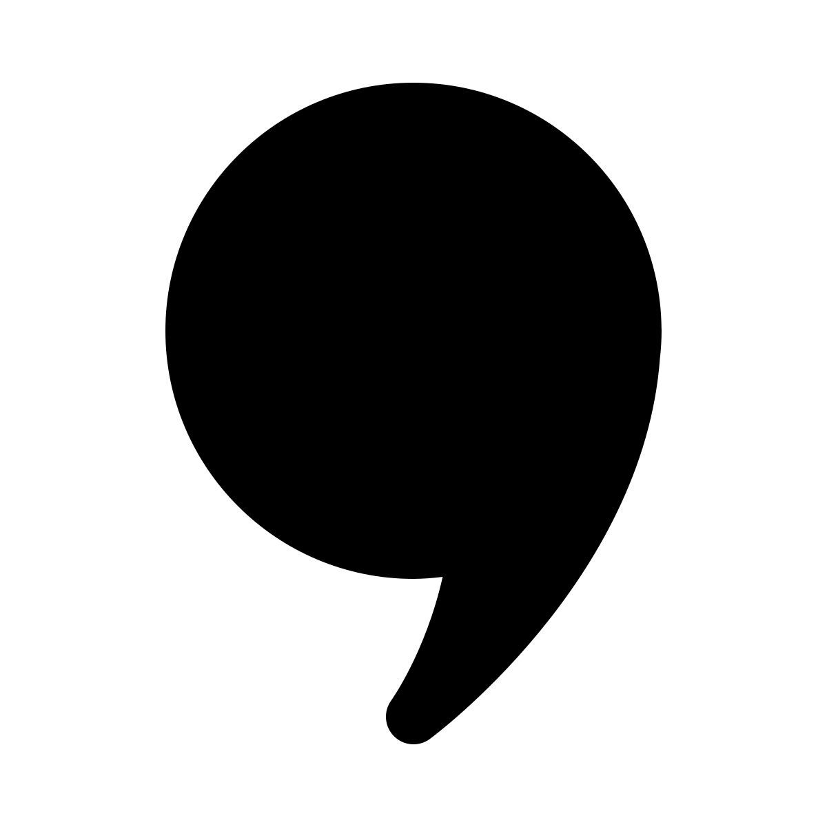 ios 17 glyph style virgule icon