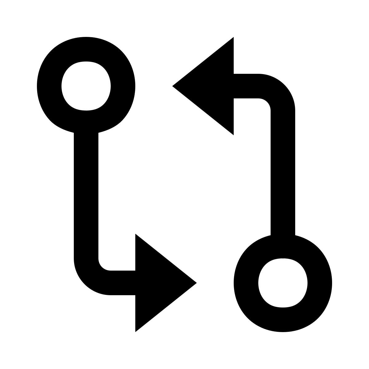 ios 17 glyph style comparar git icon