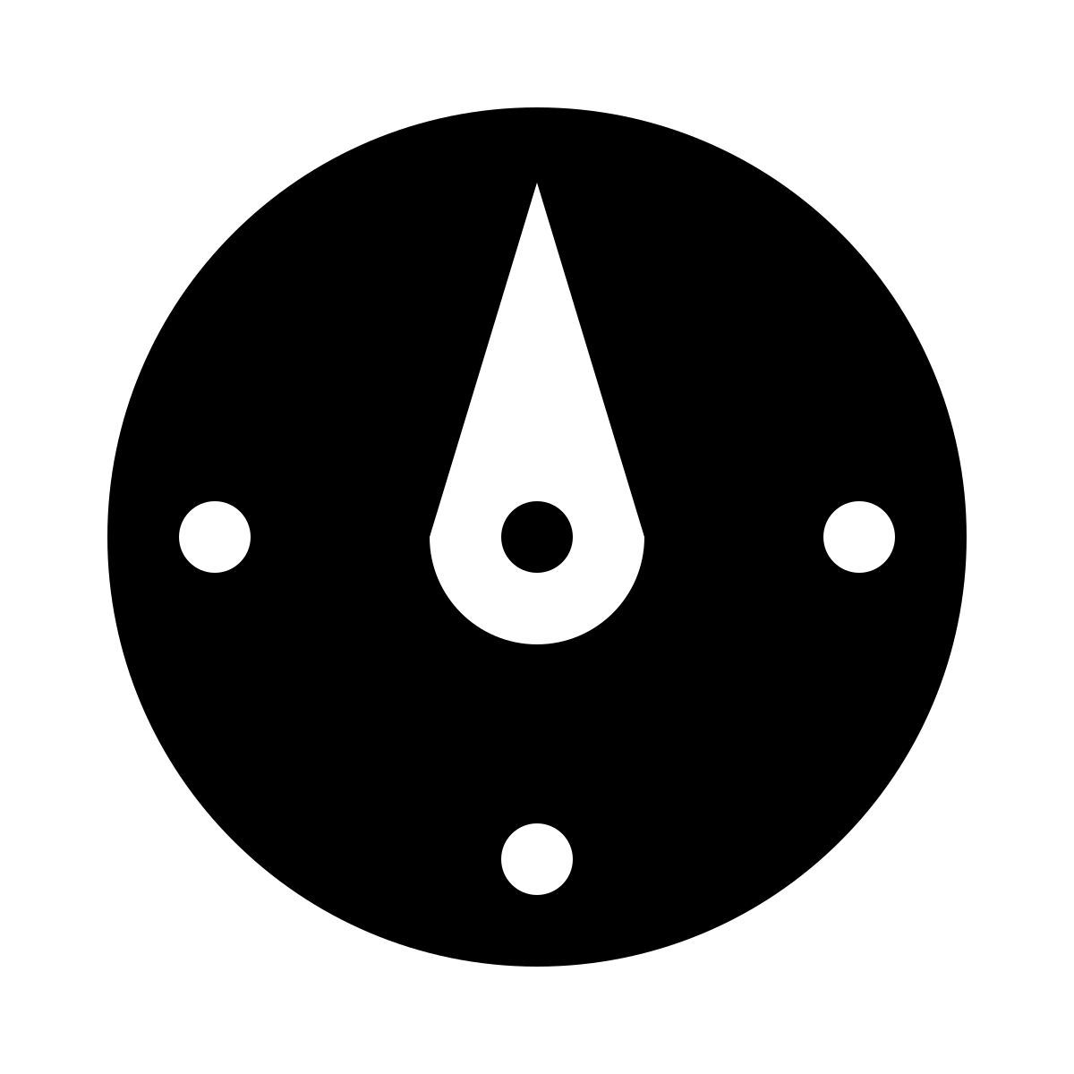 ios 17 glyph style bússola norte icon