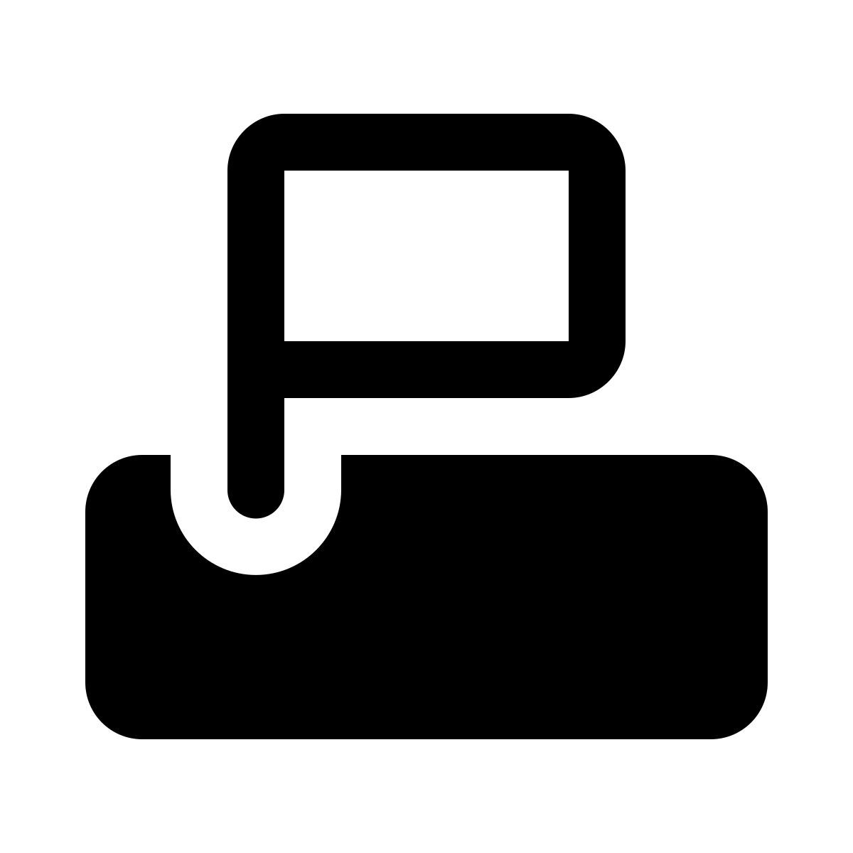 ios 17 glyph style clip de conexión icon