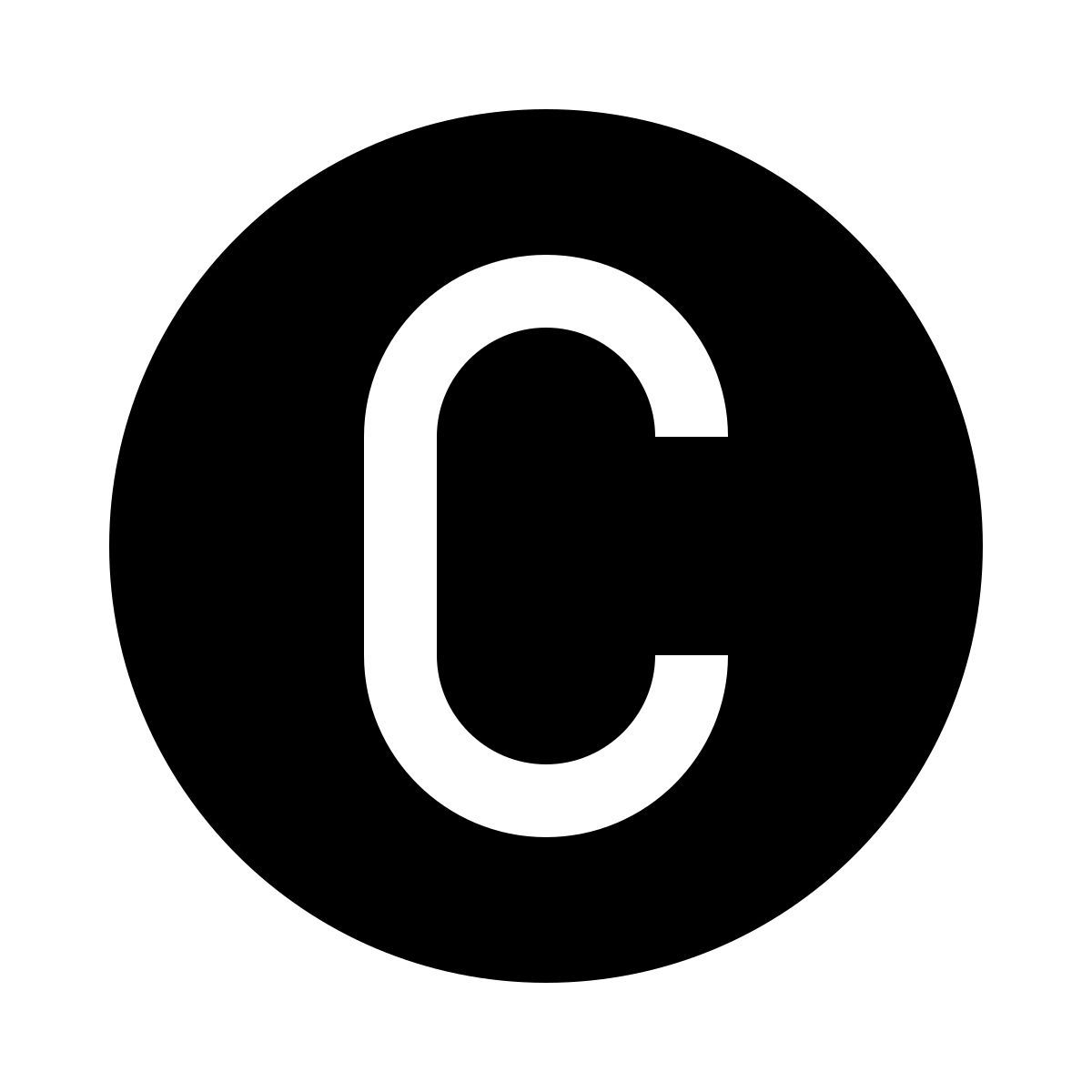 ios 17 glyph style creative commons todos los derechos reservados icon