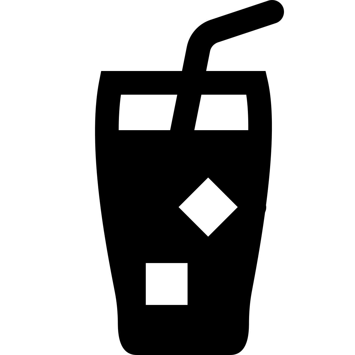 ios 17 glyph style cup with straw icon