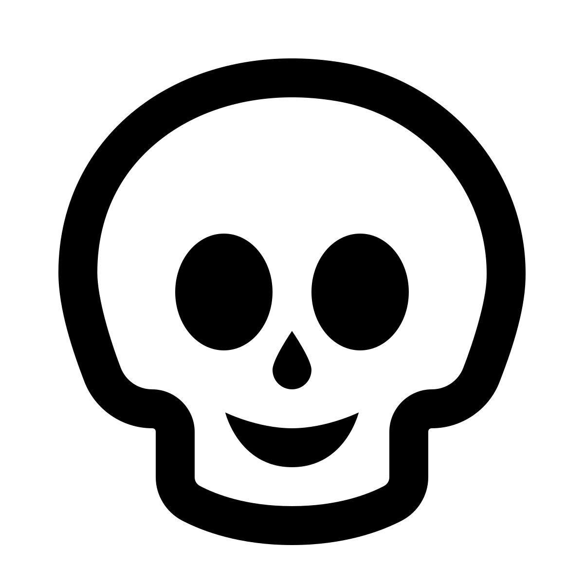 ios 17 glyph style crâne mignon icon