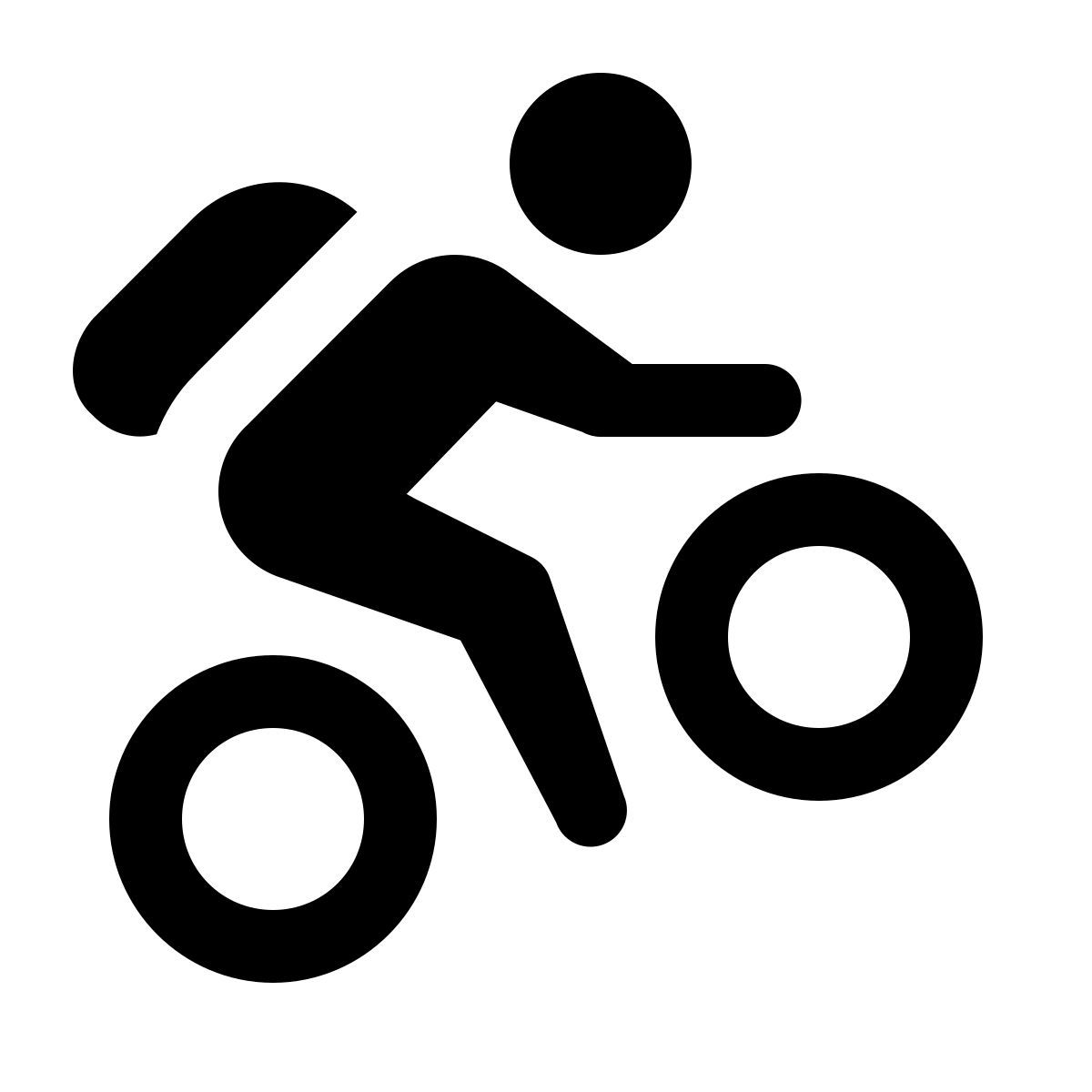 ios 17 glyph style 자전거 산악 자전거 icon