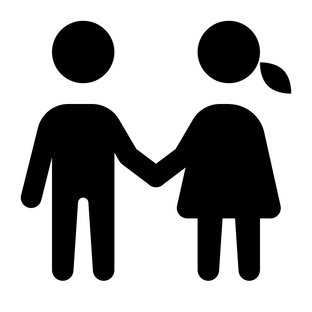 ios 17 glyph style 男女约会 icon