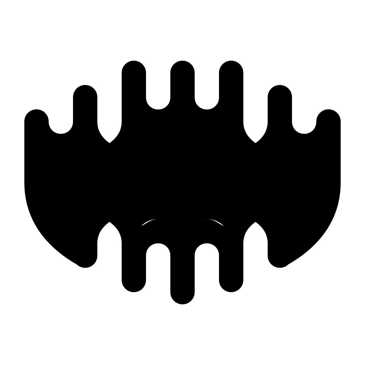 ios 17 glyph style demon mouth icon