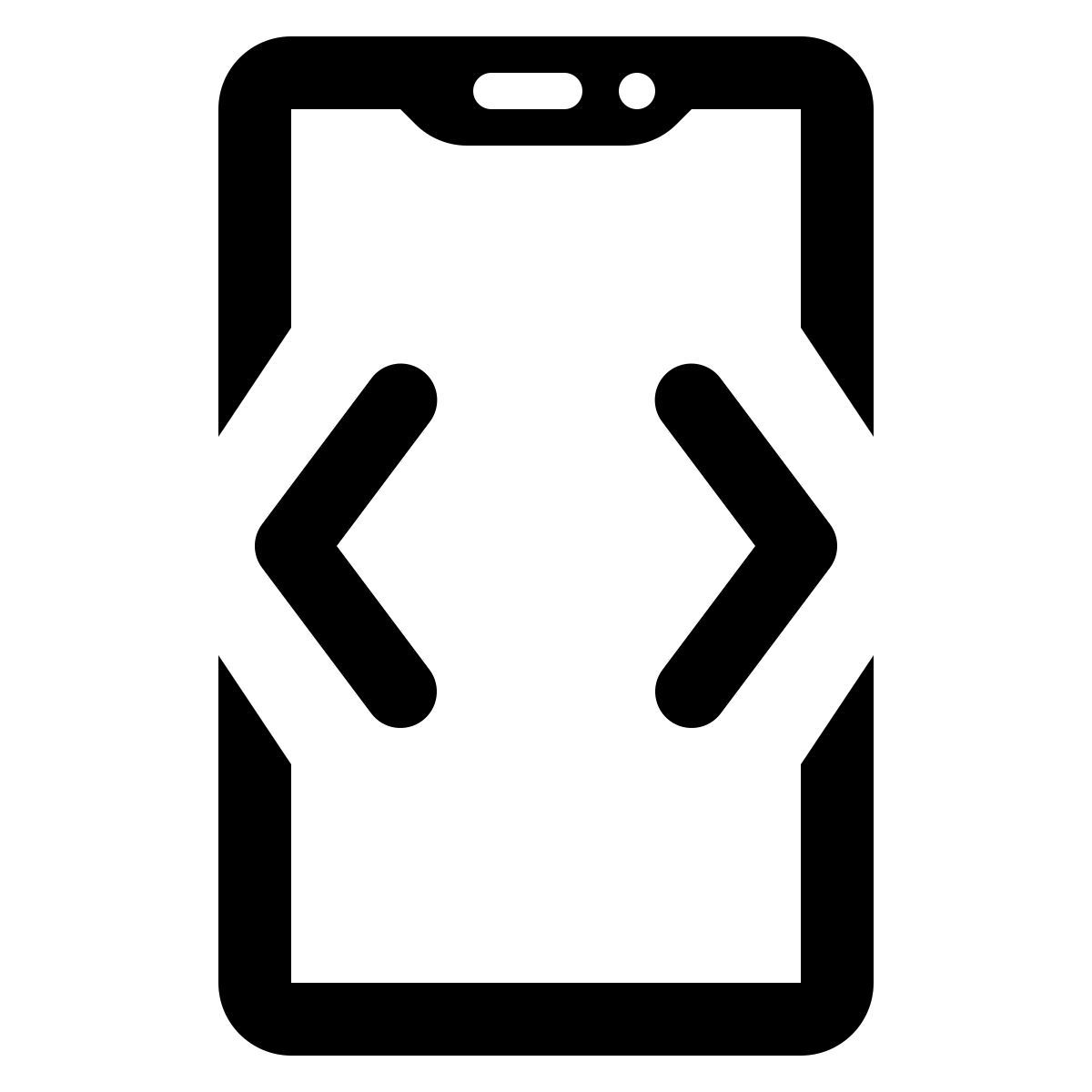 ios 17 glyph style modo desarrollador icon