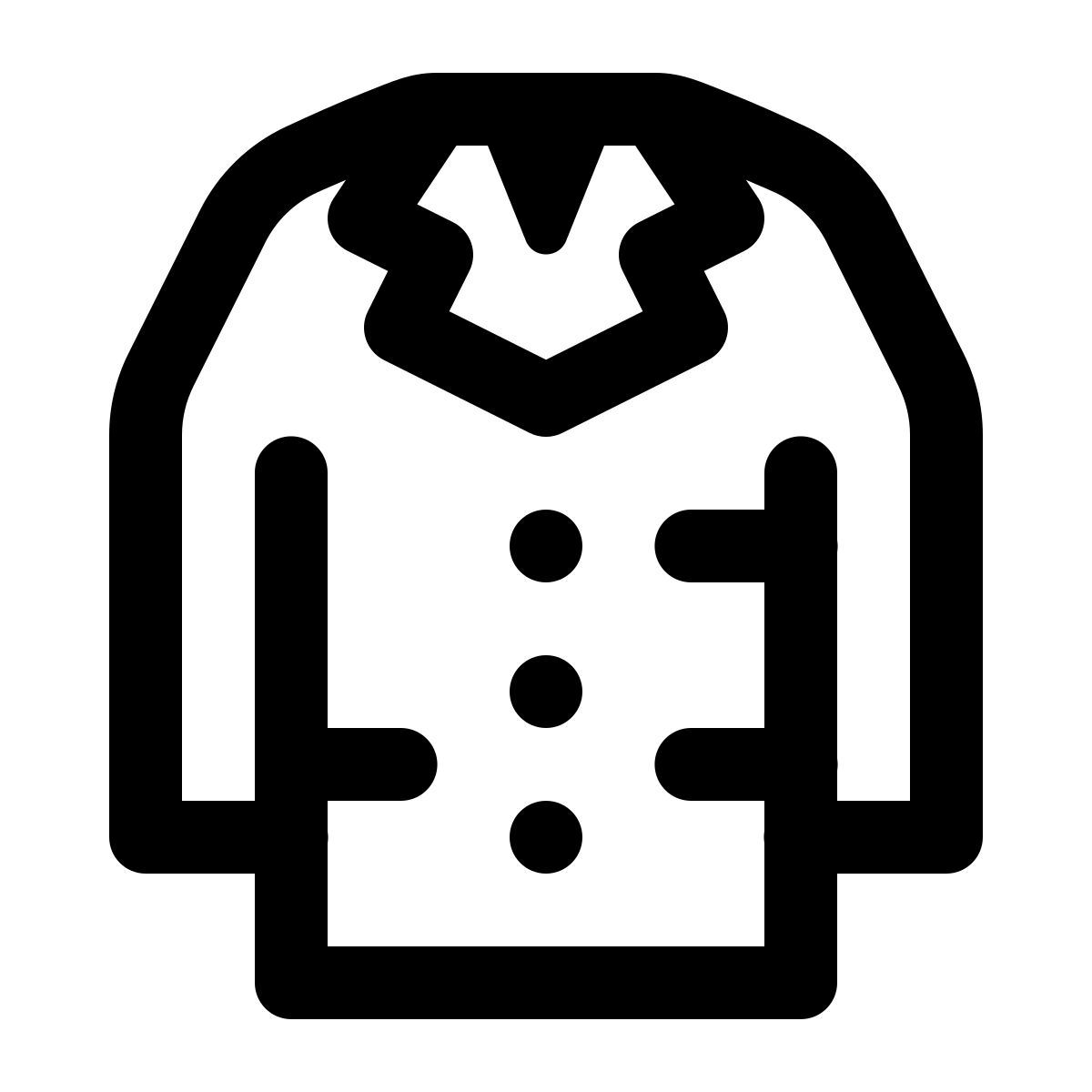 ios 17 glyph style bata de laboratorio médicos icon