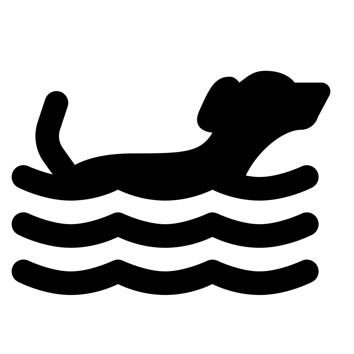 ios 17 glyph style chien nager icon