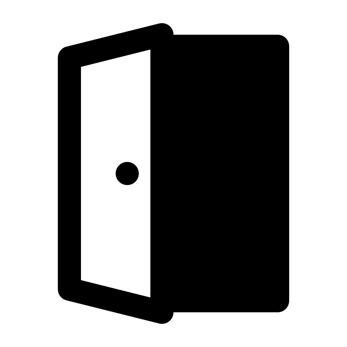 ios 17 glyph style puerta abierta icon