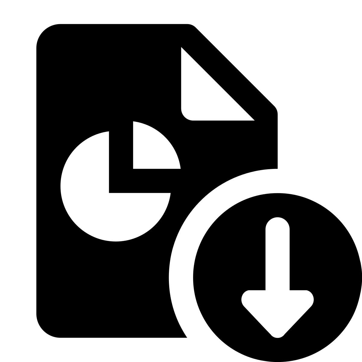 ios 17 glyph style descargar el informe del gráfico de sectores icon