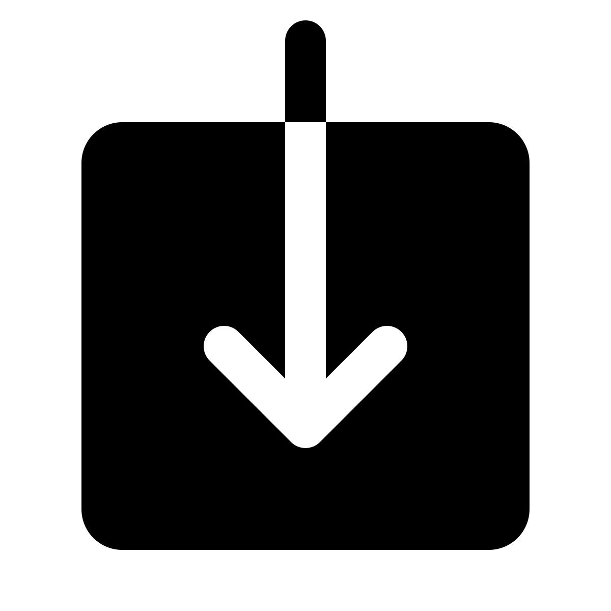 ios 17 glyph style download icon