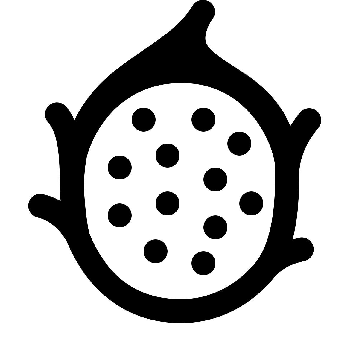 ios 17 glyph style fruta del dragón icon