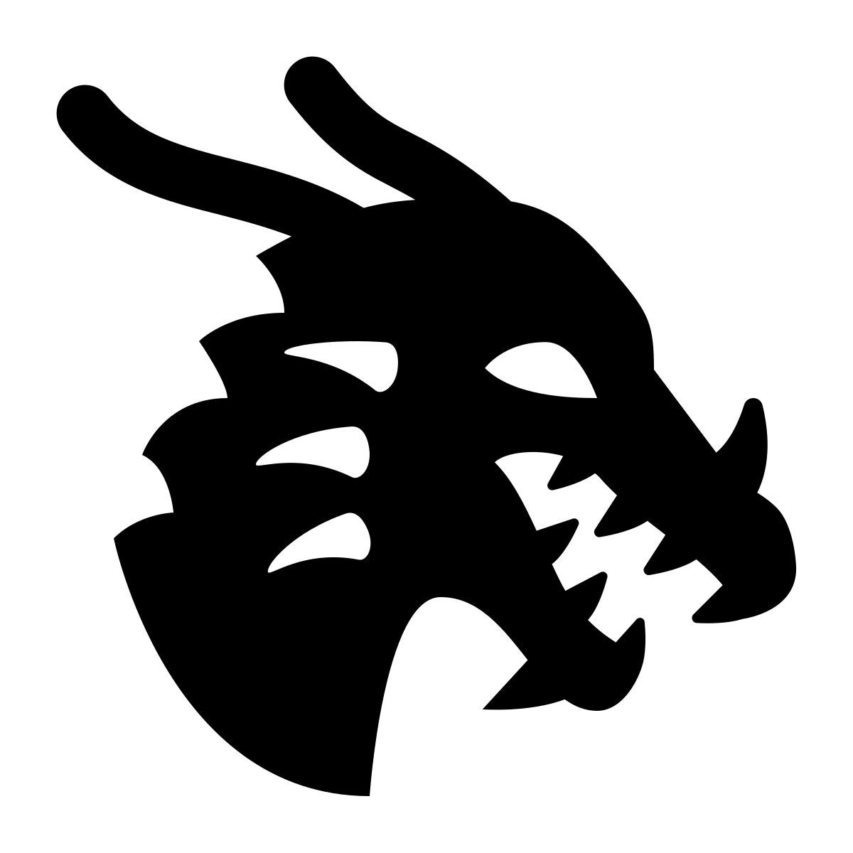 ios 17 glyph style dragón icon