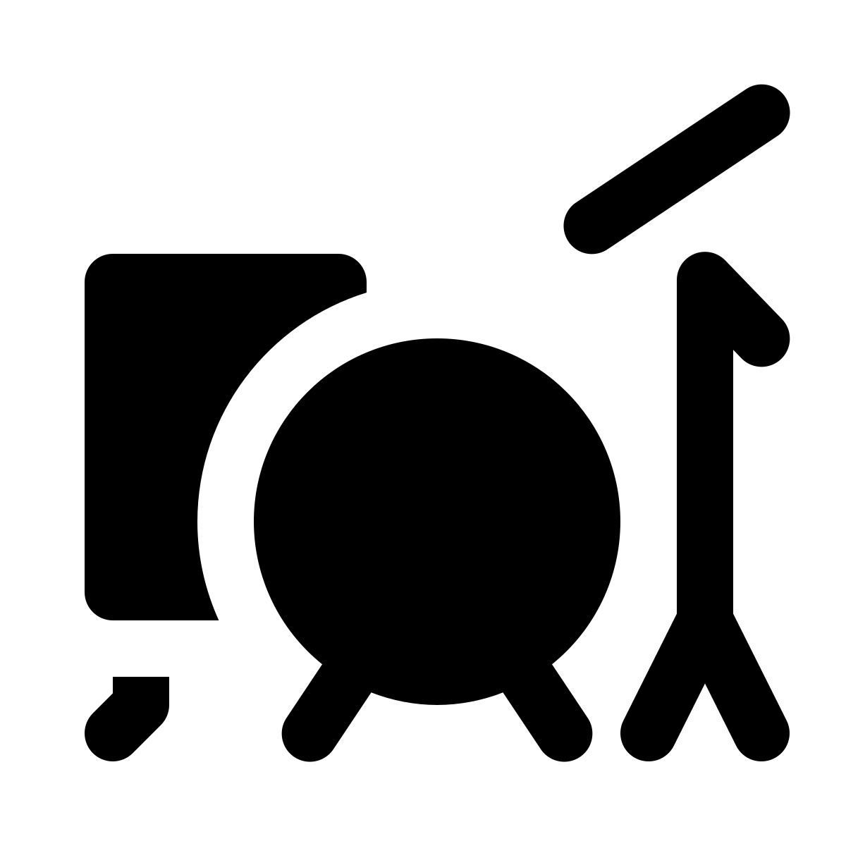 ios 17 glyph style 드럼 icon