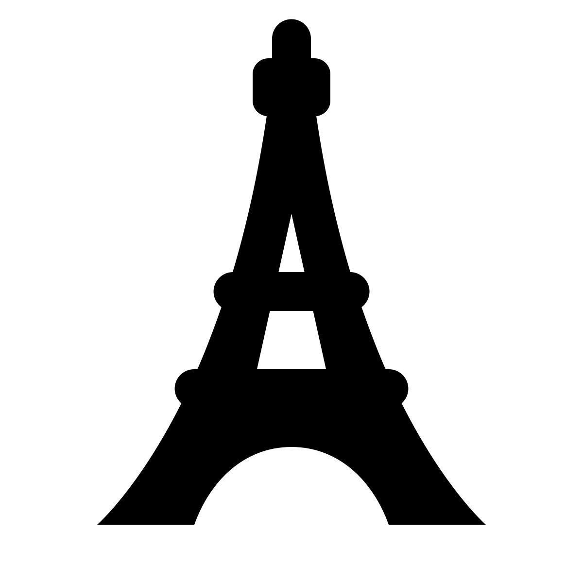 ios 17 glyph style torre eiffel icon