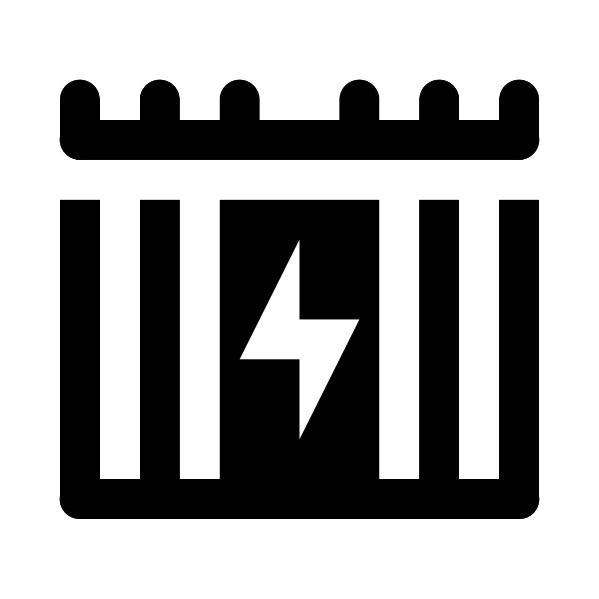 ios 17 glyph style cerca eléctrica icon