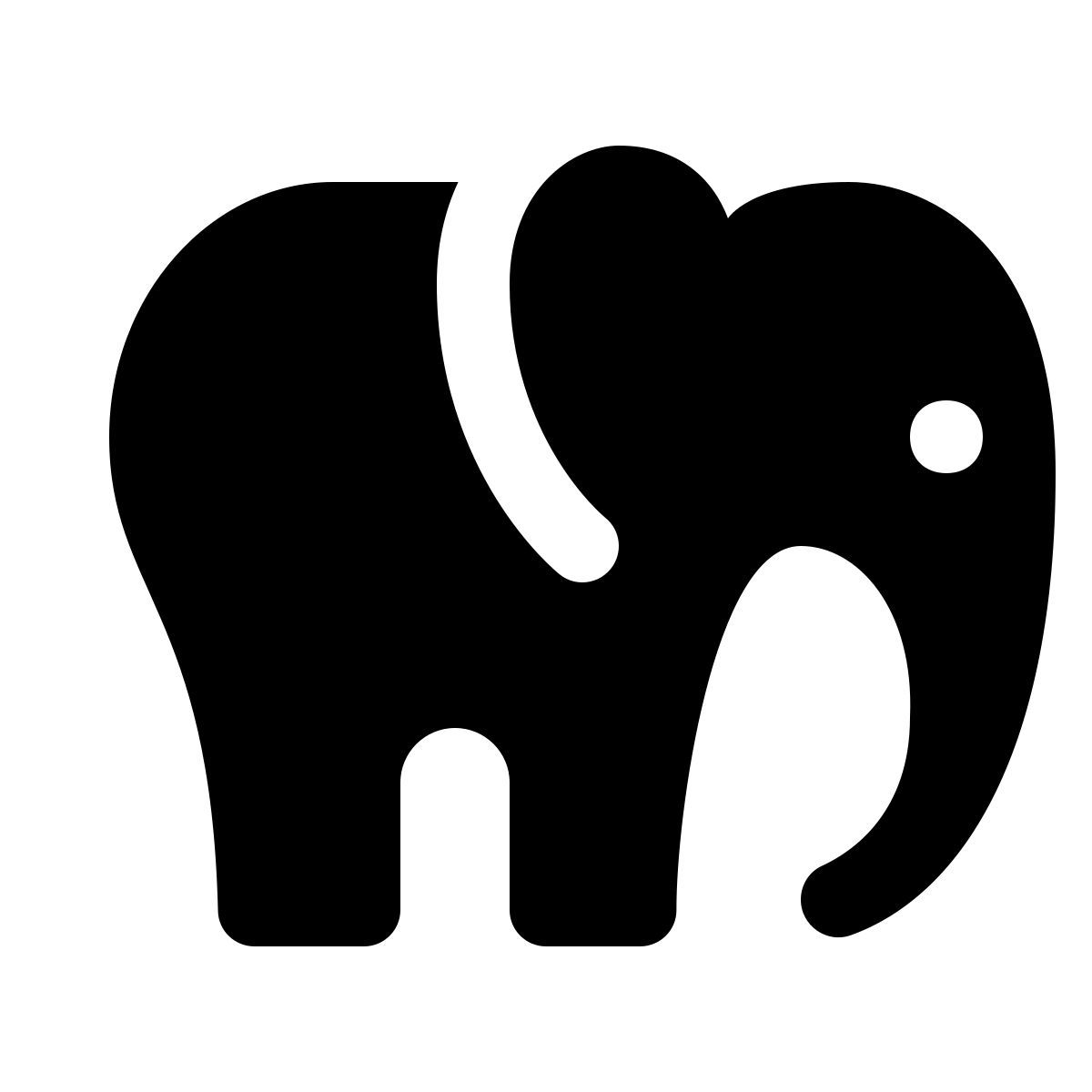 ios 17 glyph style elefante icon