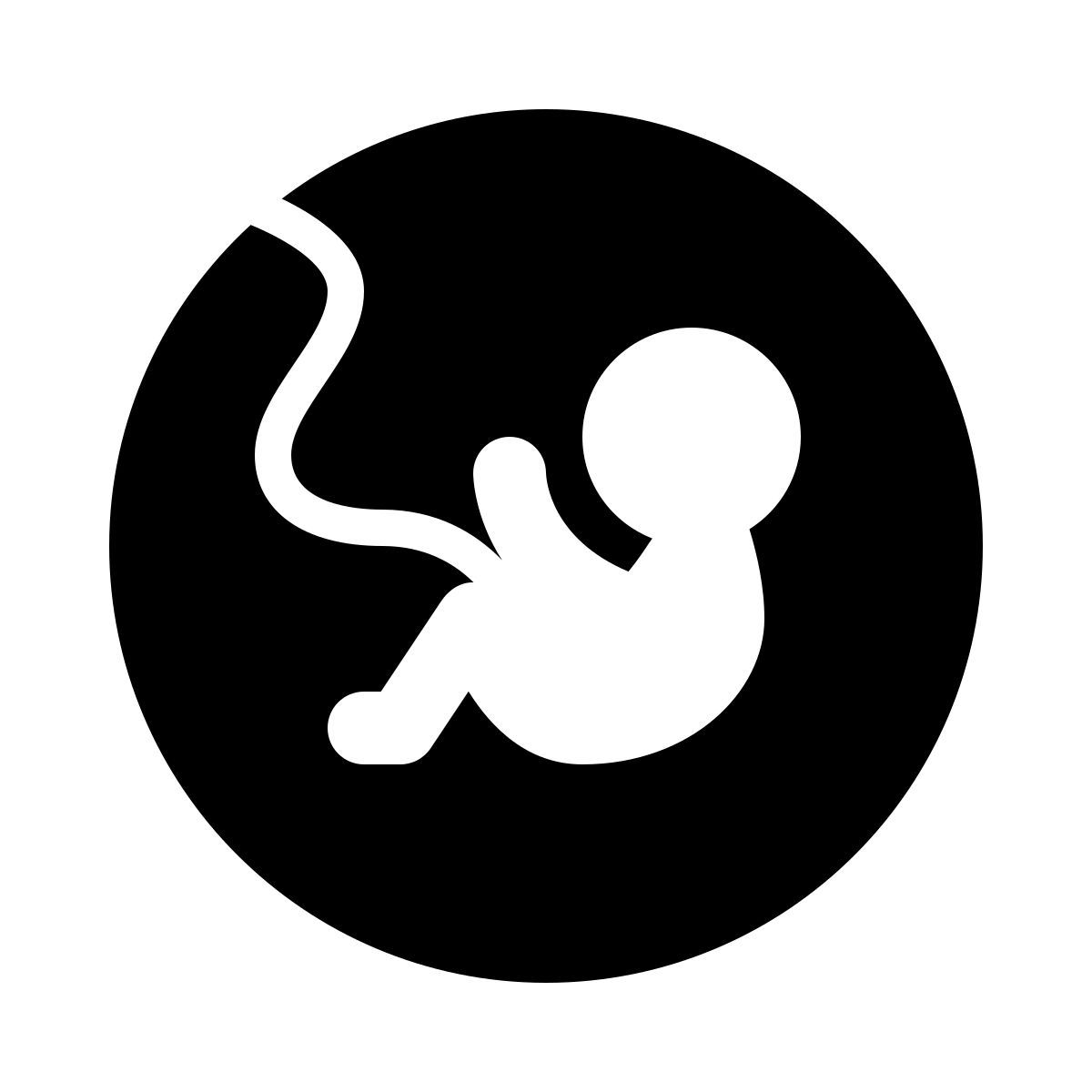 ios 17 glyph style embrión icon