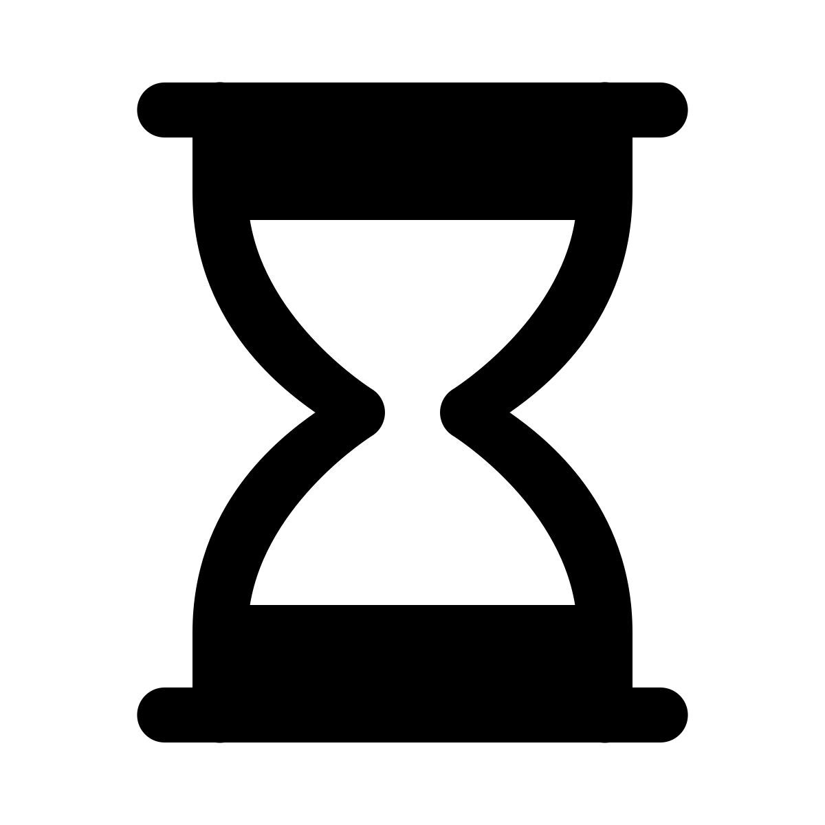 ios 17 glyph style reloj de arena vacío icon