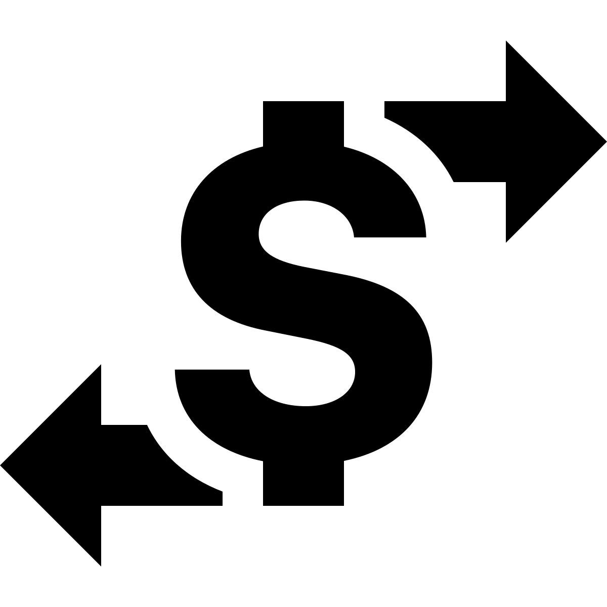 ios 17 glyph style 현금 흐름 icon